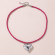 Чокер из ярко-розового шнурка с объемным сердцем CJG53582