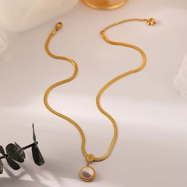 Колье медицинская сталь с напылением золотом J10533CJJ