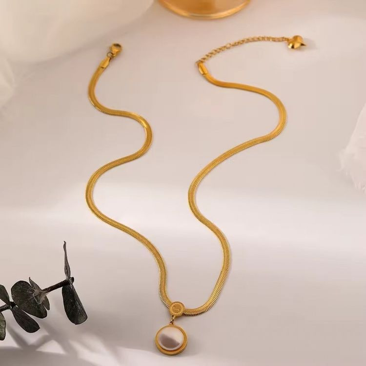 Колье медицинская сталь с напылением золотом J10533CJJ