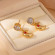 Серьги с сердцем из циркона из нержавеющей стали CJX69925