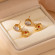 Серьги с сердцем из циркона из нержавеющей стали CJX69925