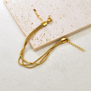 Браслет многослойный из тонких золотистых нитей CJR56264 Браслет многослойный из тонких золотистых нитей CJR56264