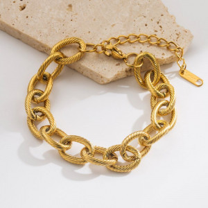 Браслет стальной с массивным панцирным плетением CJM00648