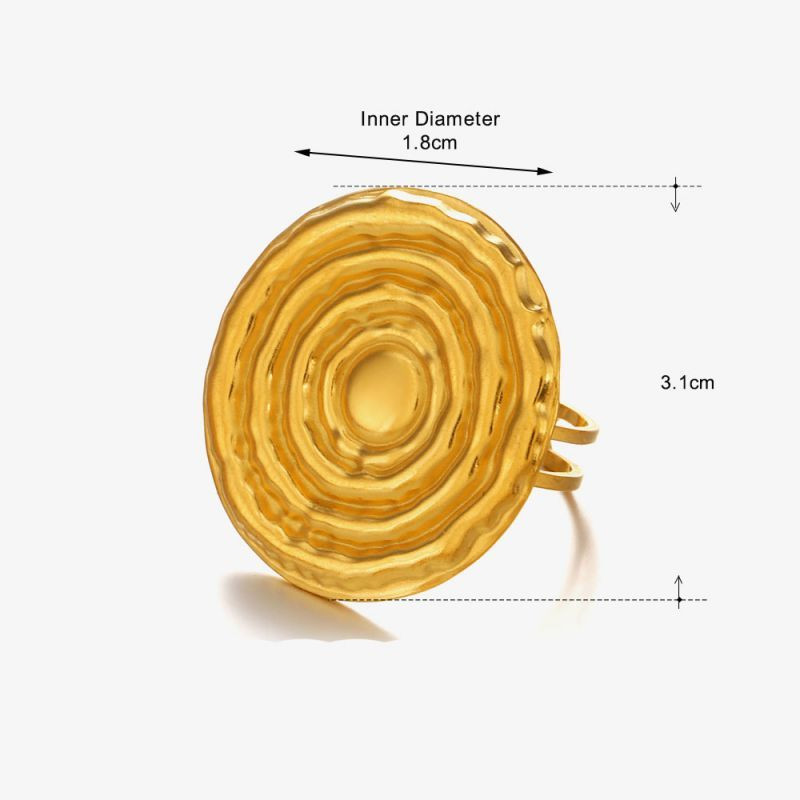 Стальное кольцо с рельефным изображением луны и звезд CJN25423