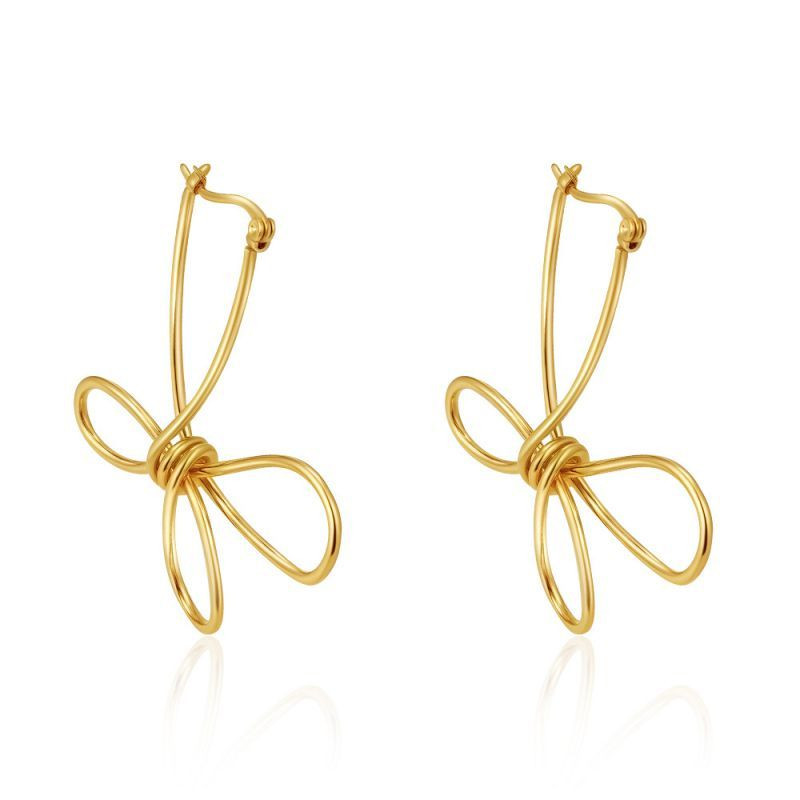 Серьги Висячие Контурные цветы CJN72098