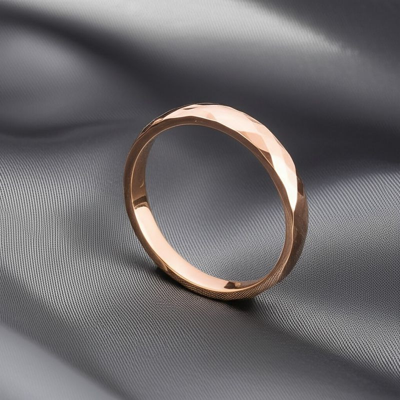 Кольцо стальное с напылением золотом обручальное J10191CJJ