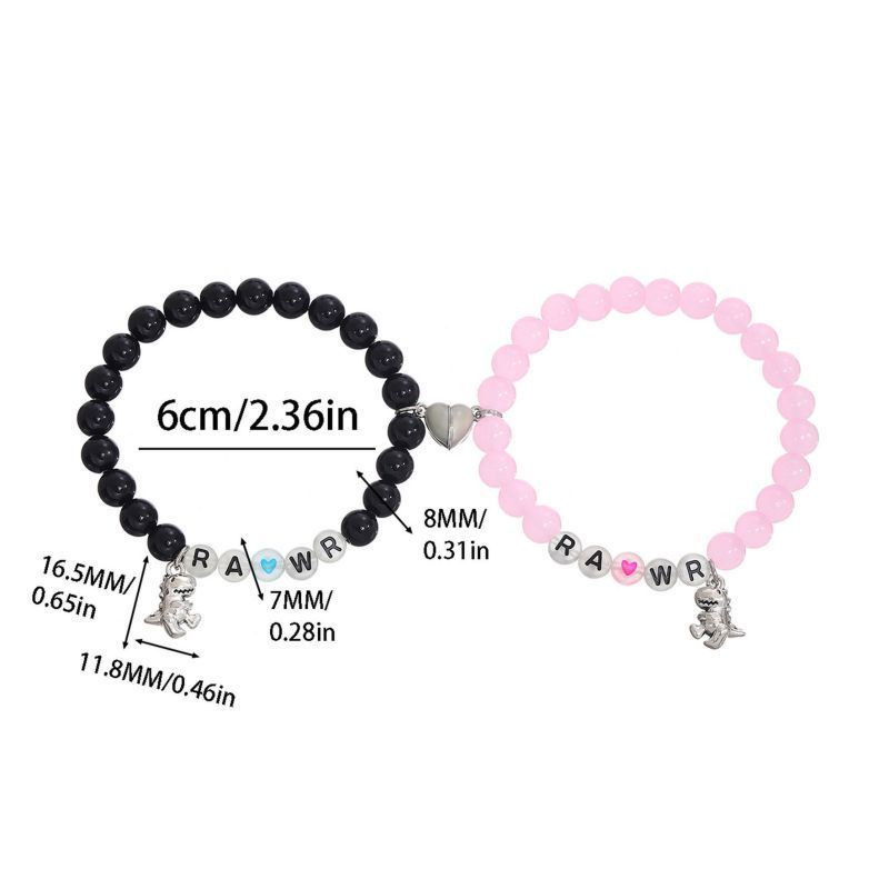 Парные браслеты лесные обитатели с подвесками-зайками CJP84500