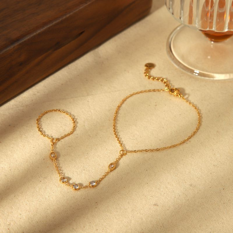 Слейв-браслет нежные лепестки в стиле флористика CJF57815