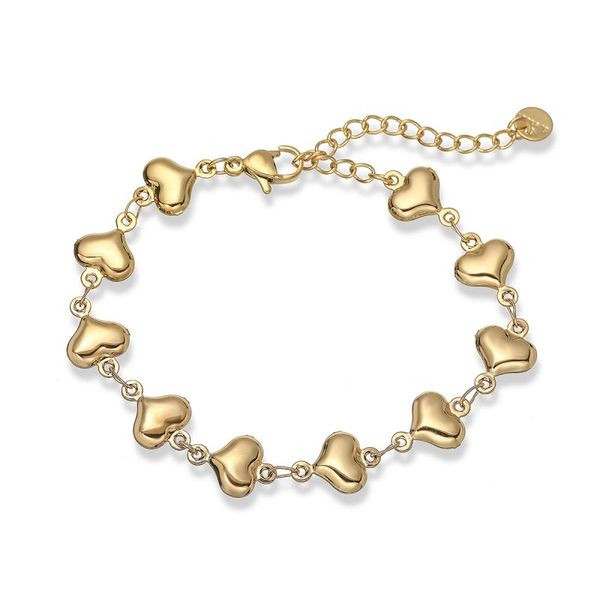 Браслет цепочка с серией подвесок в форме сердец CJL92059