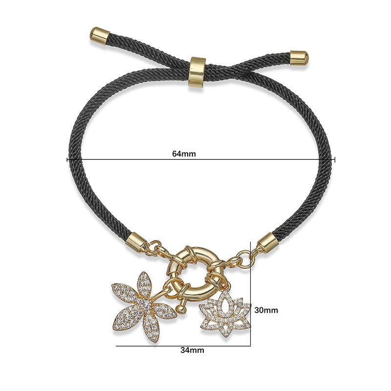 Браслет нить с золотистым крабом и красной вставкой CJQ96971