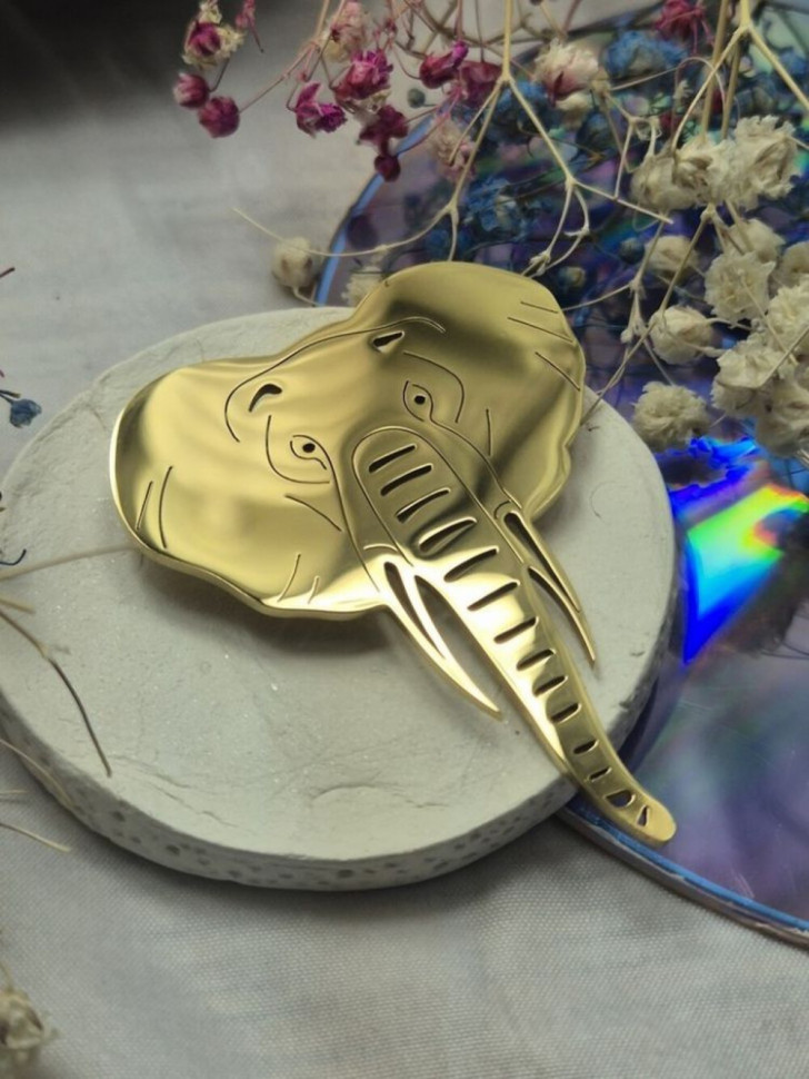 Брошь медицинская сталь с напылением золотом J11353CJJ Брошь медицинская сталь с напылением золотом J11353CJJ