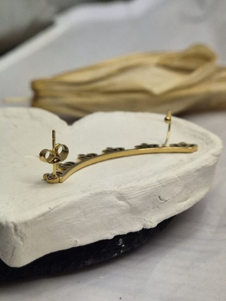 Кафф Медицинская сталь с напылением золотом J11020CJJ