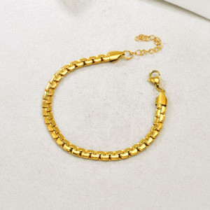 Браслет-цепочка из мелких золотистых шариков CJR56266 Браслет-цепочка из мелких золотистых шариков CJR56266