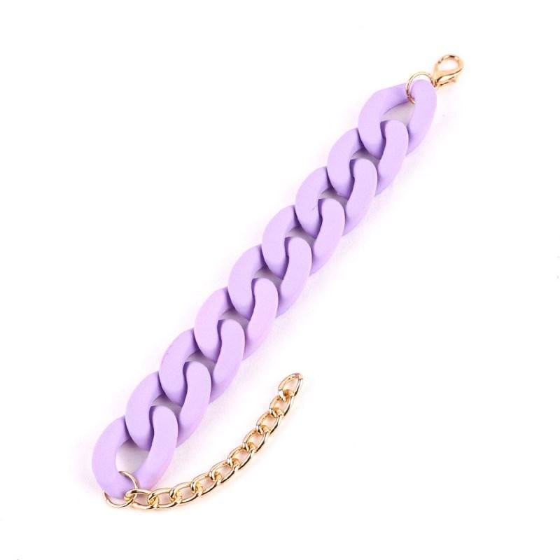 Браслет из прозрачных звеньев с цветами CJC27404