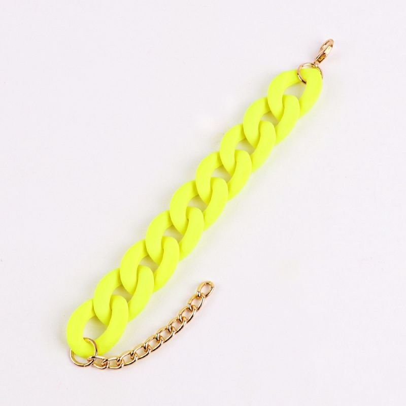 Браслет из прозрачных звеньев с цветами CJC27404