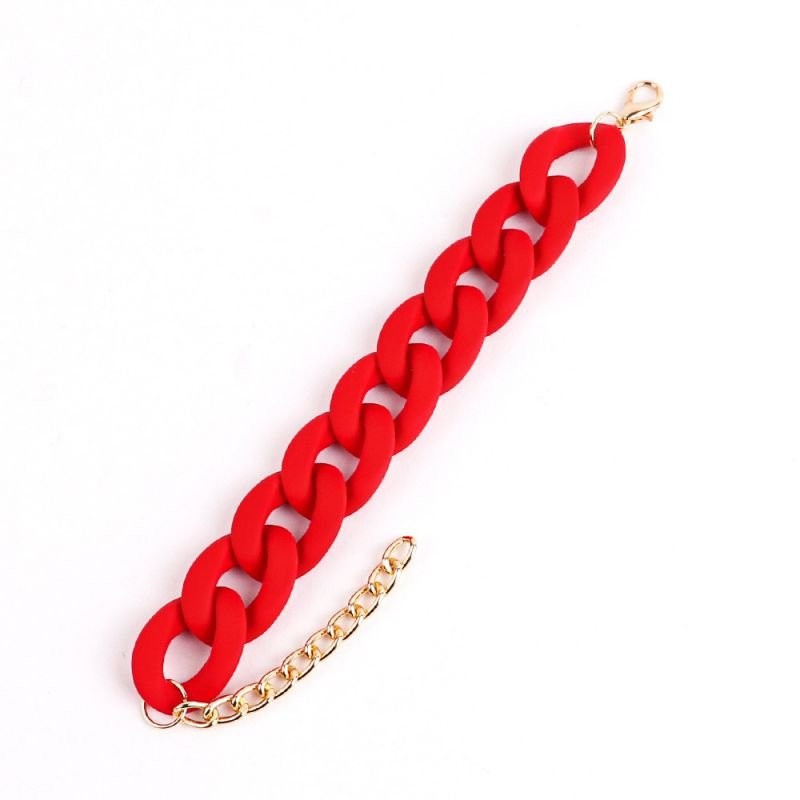 Браслет из прозрачных звеньев с цветами CJC27404