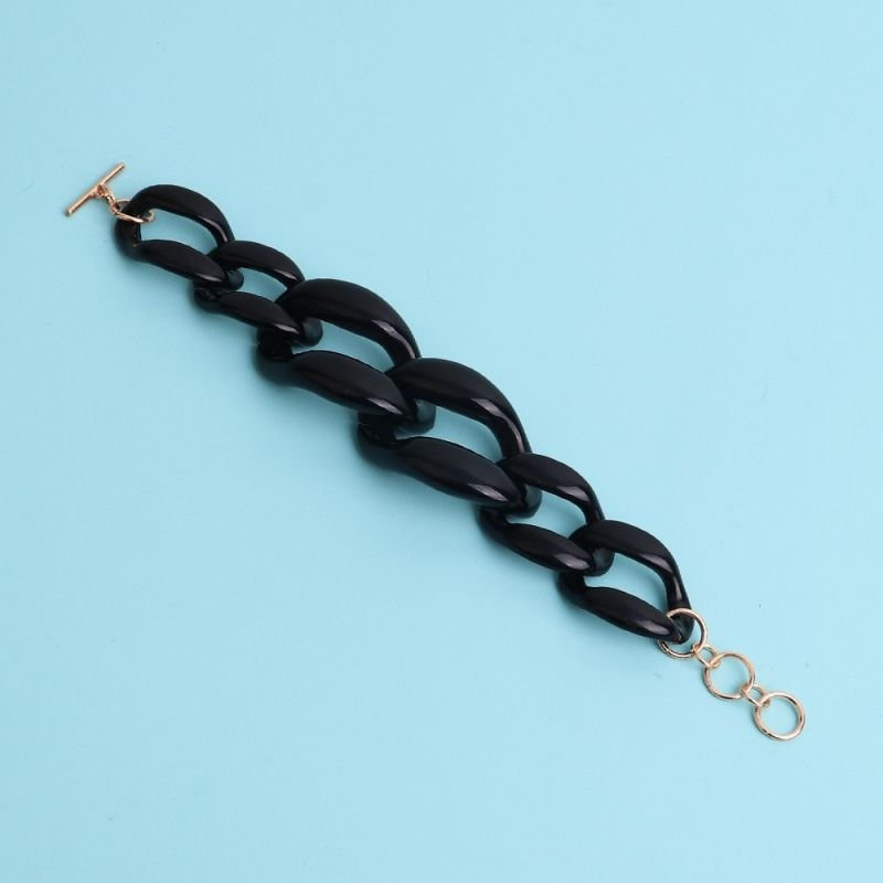 Браслет из прозрачных звеньев с цветами CJC27404