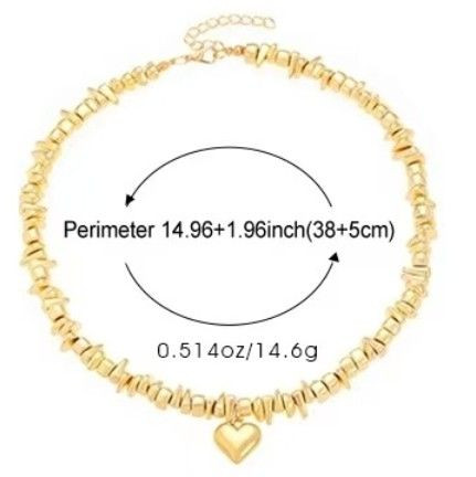 Колье ювелирный сплав сердце 1J11873CJJ Колье ювелирный сплав сердце 1J11873CJJ