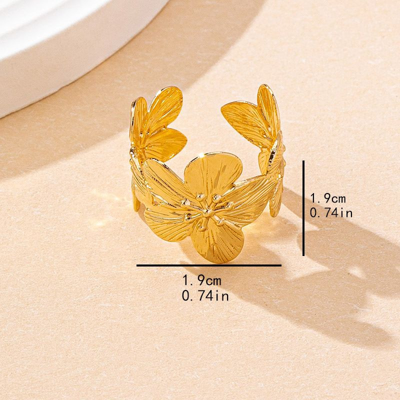 Кольцо в форме цветка с пятью лепестками CJP54242