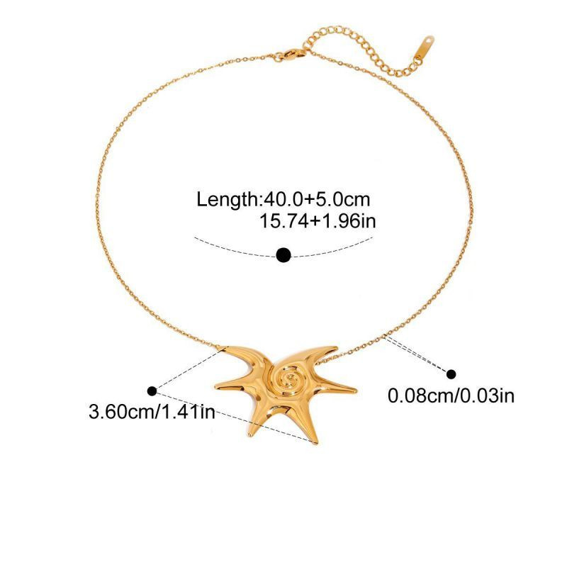 Золотистая цепочка с подвеской морская звезда CJL33905