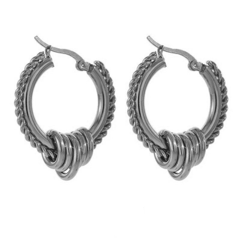 Серьги сталь CJQ19175 Серьги сталь CJQ19175