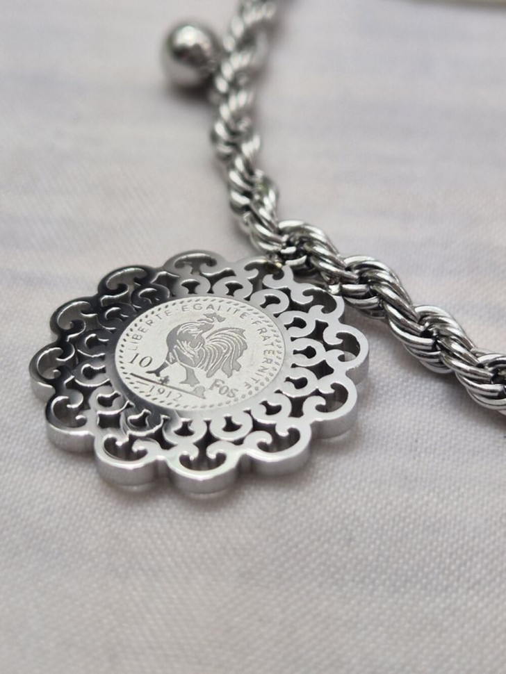 Браслет цепочка с подвесками монетами J11196CJJ