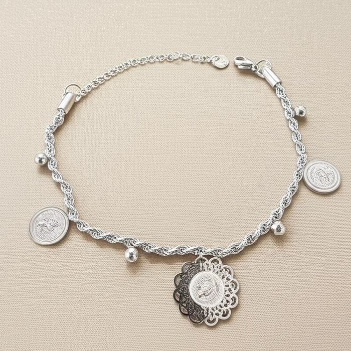 Браслет цепочка с подвесками монетами J11196CJJ