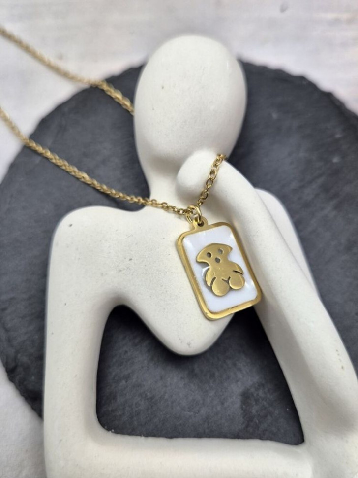 Колье медицинская сталь с напылением золотом J10538CJJ Колье медицинская сталь с напылением золотом J10538CJJ