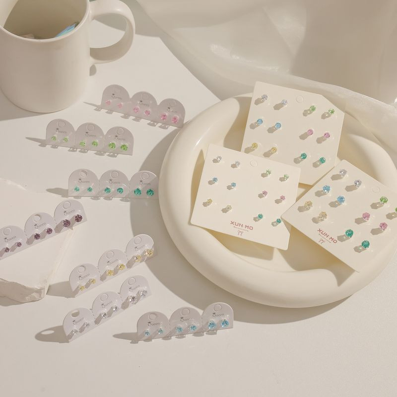 Набор серег циркон ювелирный сплав 1J12317CJJ Набор серег циркон ювелирный сплав 1J12317CJJ