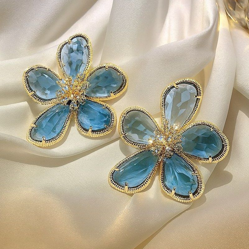 Серьги цветы ювелирный сплав 1J12359CJJ Серьги цветы ювелирный сплав 1J12359CJJ