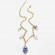Золотистая цепочка с синими бусинами CJM23586 Золотистая цепочка с синими бусинами CJM23586