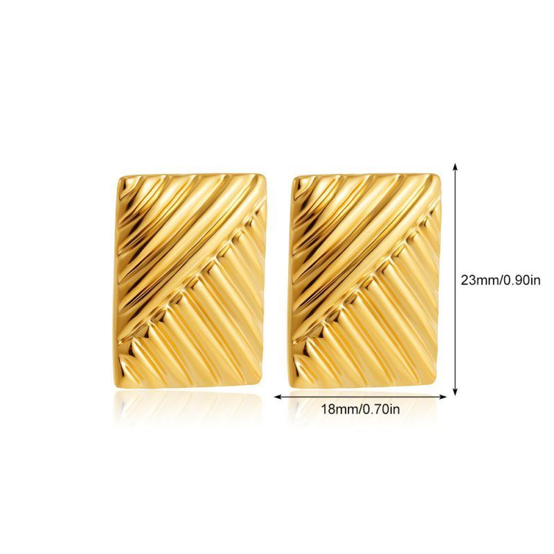 Серьги с вертикальным рифлением CJL16359