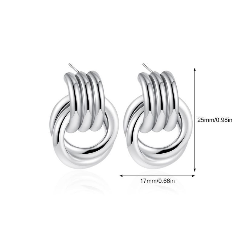 Серьги с вертикальным рифлением CJL16359