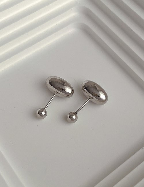 Минималистичные пусеты «Серебряные бобы» Z51296