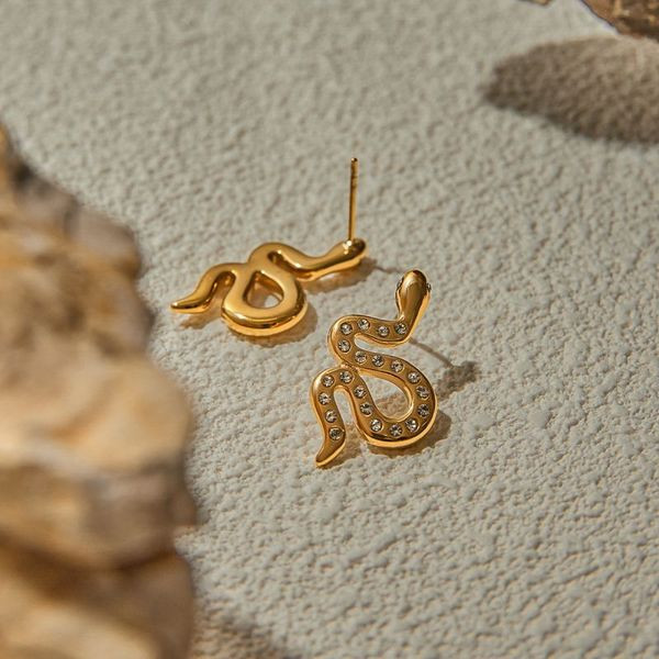 Серьги-пусеты Змеи миниатюрные CJL90309