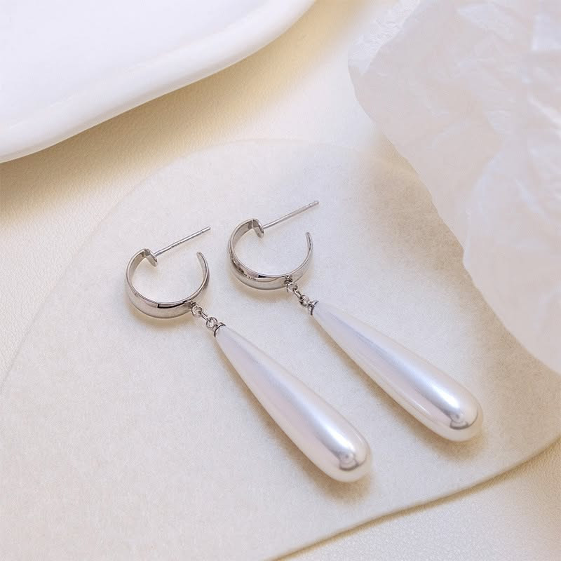 Серьги напыление золотом жемчужина 1J11670CJJ Серьги напыление золотом жемчужина 1J11670CJJ