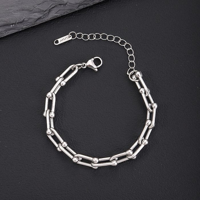 Браслет-цепочка с крупными геометрическими звеньями J11197CJJ