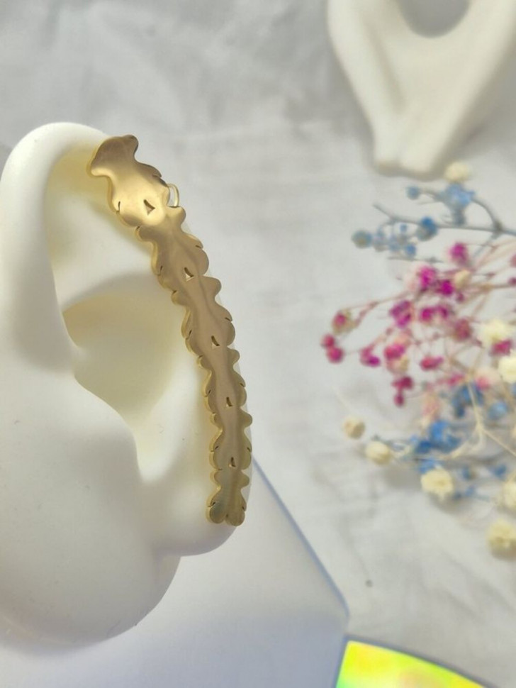 Кафф Медицинская сталь с напылением золотом J11028CJJ