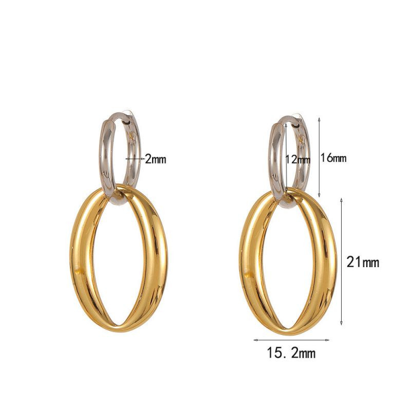 Серьги-кольца овальные витые CJR56102 Серьги-кольца овальные витые CJR56102