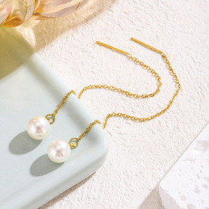 Серьги-протяжки с жемчугом CJN32079 Серьги-протяжки с жемчугом CJN32079