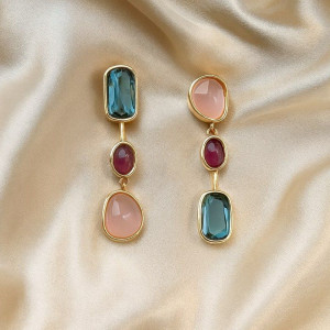 Серьги ювелирный сплав с камнями 1J12344CJJ