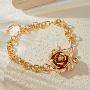 Массивная цепочка с подвеской в форме пышной розы CJG73716