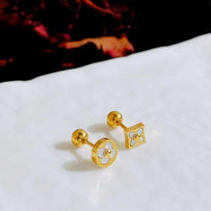 Асимметричные серьги Клевер и Квадрат CJC97727 Асимметричные серьги Клевер и Квадрат CJC97727