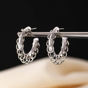 Серьги медицинская сталь 1J11672CJJ Серьги медицинская сталь 1J11672CJJ