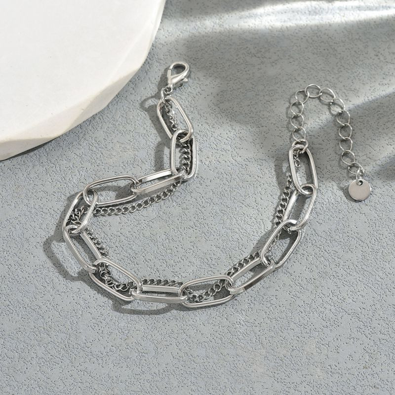 Комплект браслетов-цепочек в серебристом цвете CJT17309 Комплект браслетов-цепочек в серебристом цвете CJT17309