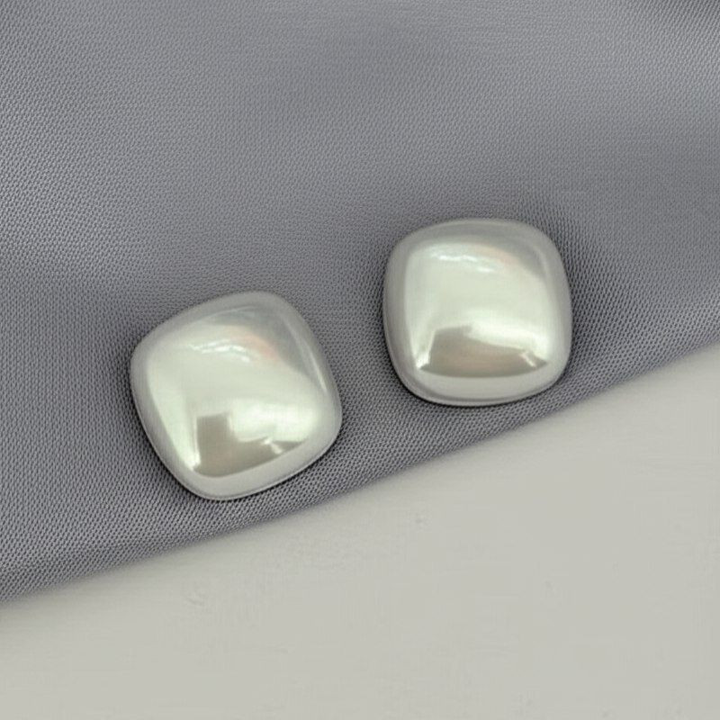 Лаконичные серьги-пусеты квадратный жемчуг 1J11807CJJ