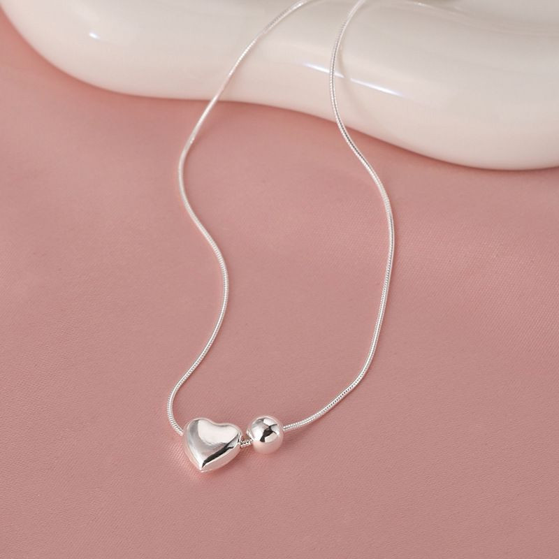 Цепочка с кулоном сердце ювелирный сплав 1J12392CJJ