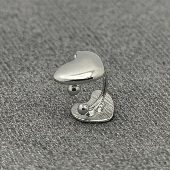 Минималистичный кафф Сердце с шариками 1DNS11120CJJ Минималистичный кафф Сердце с шариками 1DNS11120CJJ