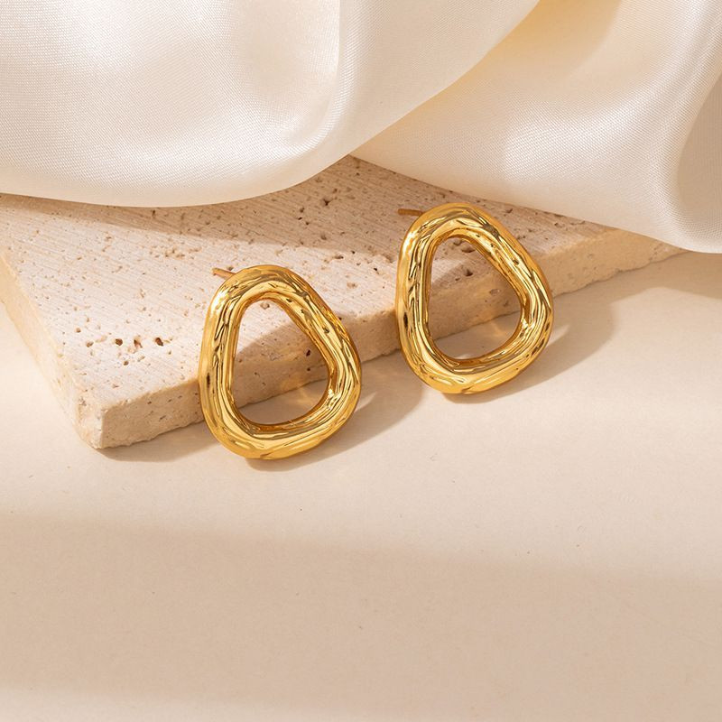 Серьги из титановой стали с сердцем ASUZ56430