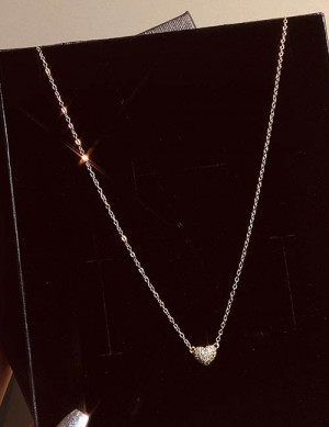 Серебристая Цепочка с ультраминималистичным кулоном-сердцем R57853